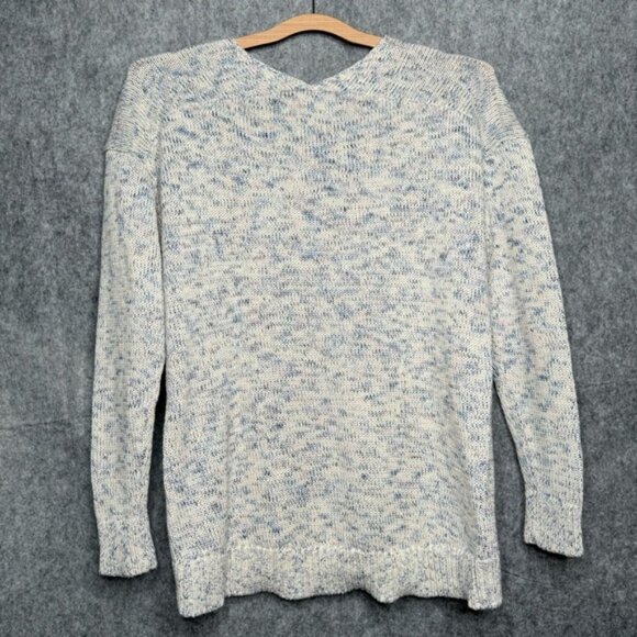 Loft Women's Multicolored V-Neck Pullover Cotton Blend Sweater- Sz S‎ - Picture 2 of 6